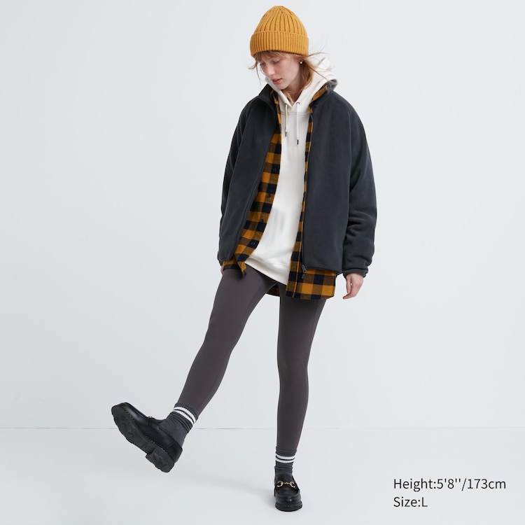 Jaket Fleece Retsleting Lengan Panjang